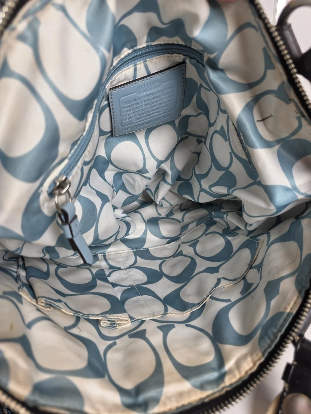 Coach Hampton Black Nylon Shoulder Tote Bag